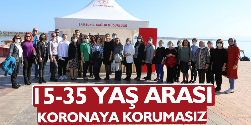 Samsun'da 15-35 yaş arası 10 kişiden 4'ü koronaya karşı korumasız