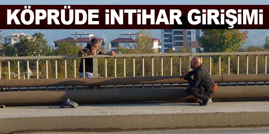 Köprüde intihar girişimi