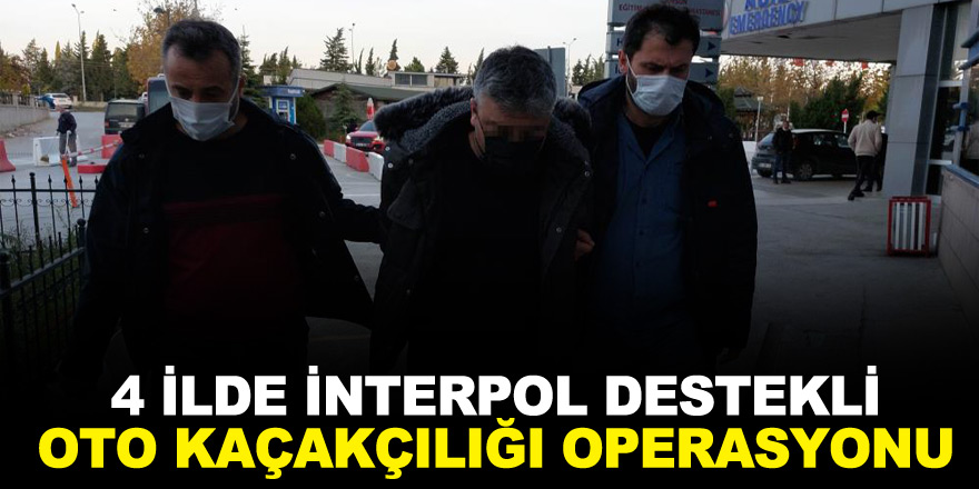 4 ilde İnterpol destekli oto kaçakçılığı operasyonu: 10 gözaltı