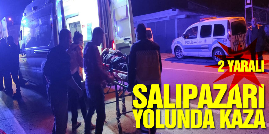 SALIPAZARI YOLUNDA KAZA: 2 YARALI