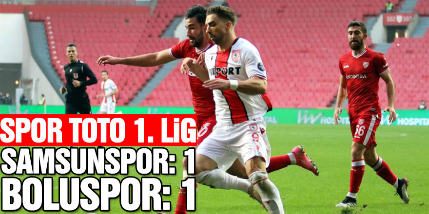 Spor Toto 1. Lig: Samsunspor: 1 - Boluspor: 1