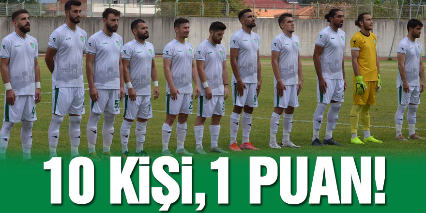 10 kişi,1 puan! Yeşilyurt Belediyespor : 1 - Çarşambaspor: 1