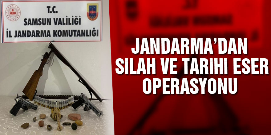 Jandarma’dan Silah Ve Tarihi Eser Operasyonu