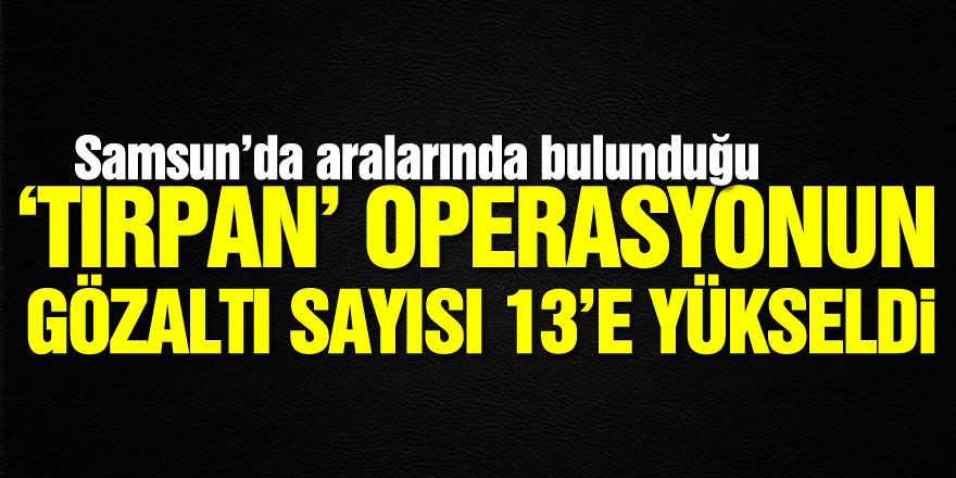 ‘Tırpan’ operasyonun İstanbul ayağında gözaltı sayısı 13’e yükseldi