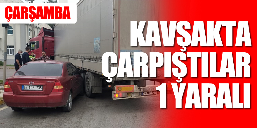 Kavşakta çarpıştılar: 1 yaralı