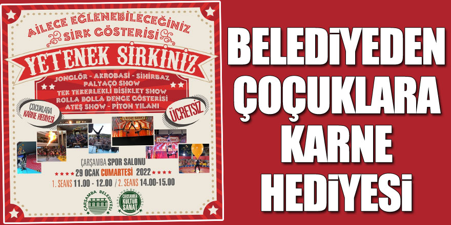 Belediyeden Çoçuklara Karne Hediyesi