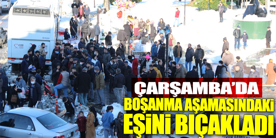 Boşanma aşamasındaki eşini bıçakladı