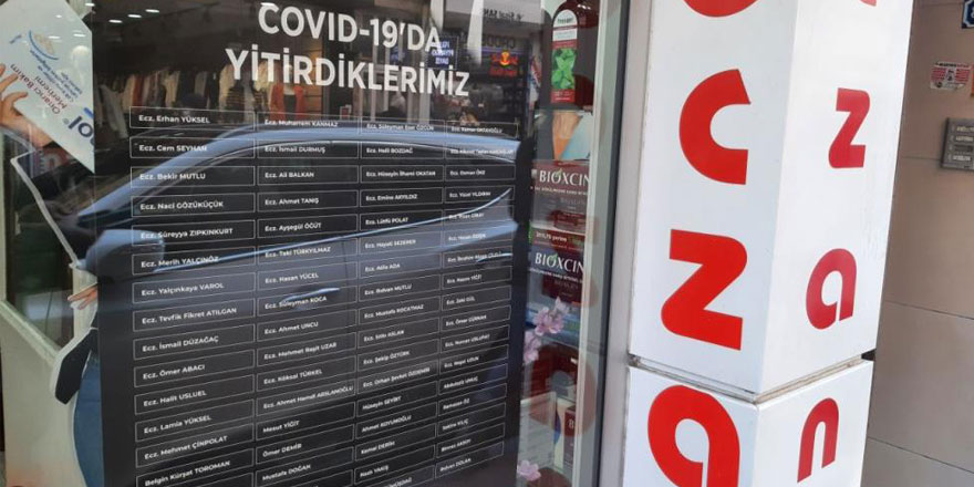 Koronadan ölen eczacılar, eczanelerde anılıyor