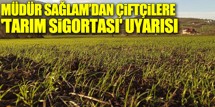 Müdür Sağlam’dan çiftçilere 'tarım sigortası' uyarısı