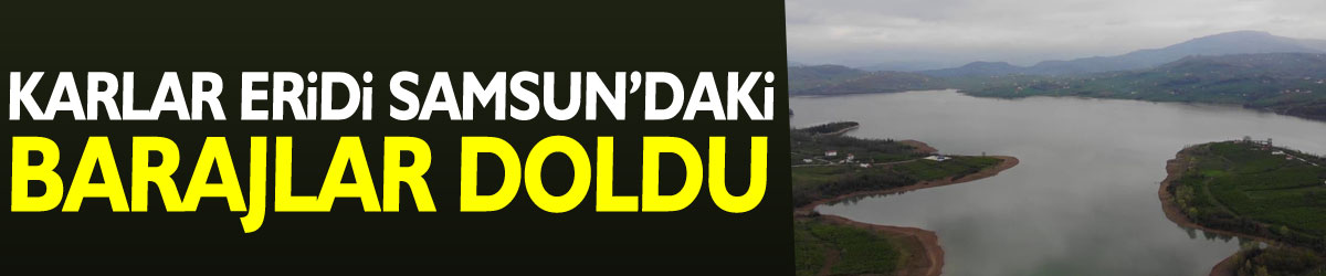 Karlar eridi Samsun’daki barajlar doldu