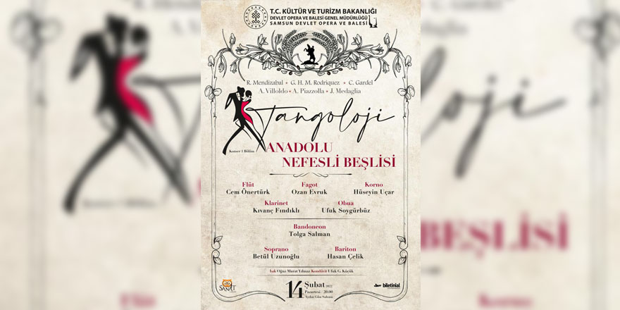 “Anadolu Nefesli Beşlisi” Tangoloji konseri ile SAMDOB sahnesinde
