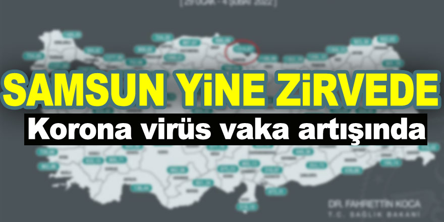 Samsun korona virüs vaka artışında Türkiye'de zirvede