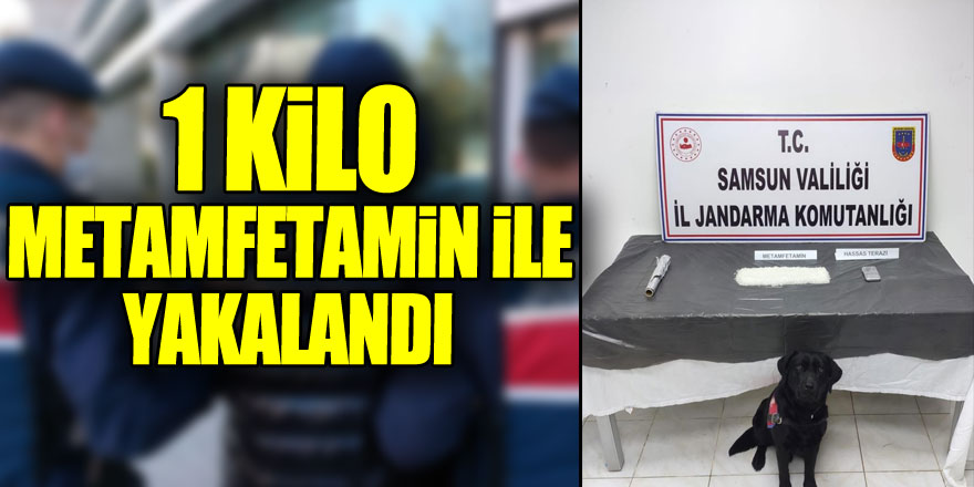 Samsun'da 1 kilo metamfetamin ile yakalandı