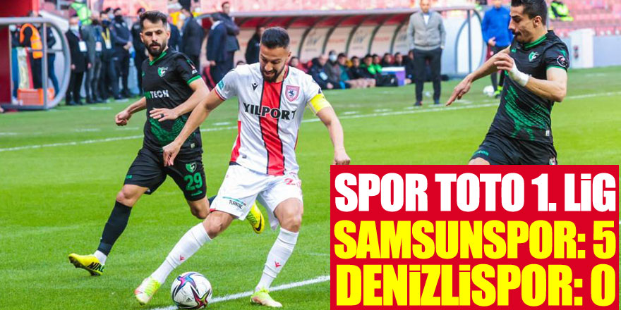 Spor Toto 1. Lig: Samsunspor: 5 - Denizlispor: 0