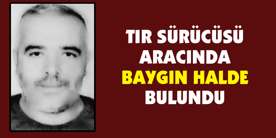 Tır sürücüsü aracında baygın halde bulundu