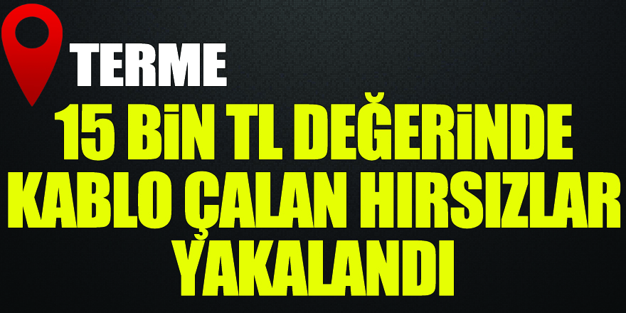 15 bin TL değerinde kablo çalan hırsızlar yakalandı