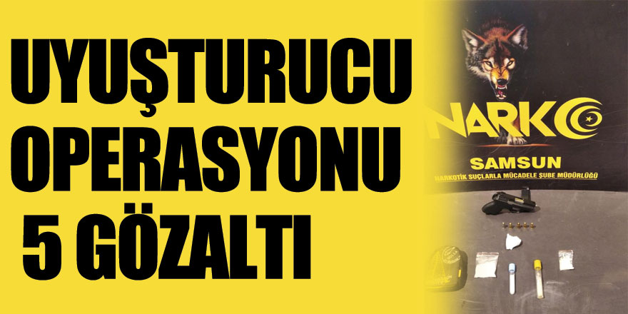 Samsun'da uyuşturucu operasyonu: 5 gözaltı