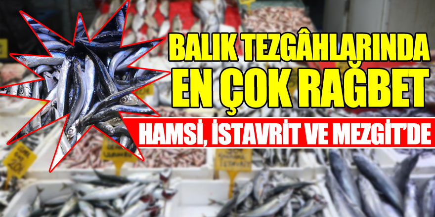 Balık tezgâhlarında en çok rağbeti hamsi, istavrit ve mezgit görüyor