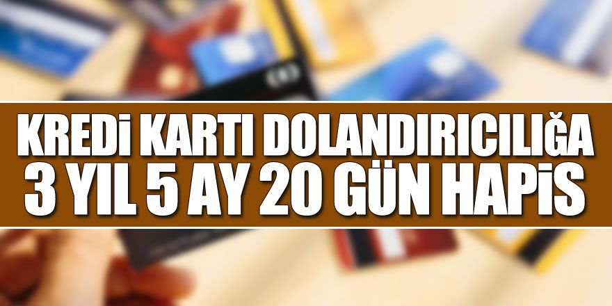 Kredi kartı aidatını geri ödeme vaadiyle dolandırıcılığa 3 yıl 5 ay 20 gün hapis