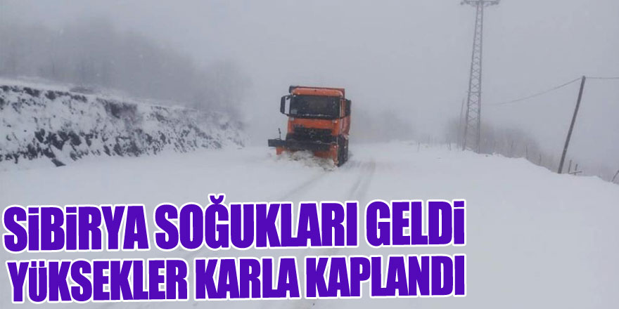 Sibirya soğukları geldi, yüksekler karla kaplandı