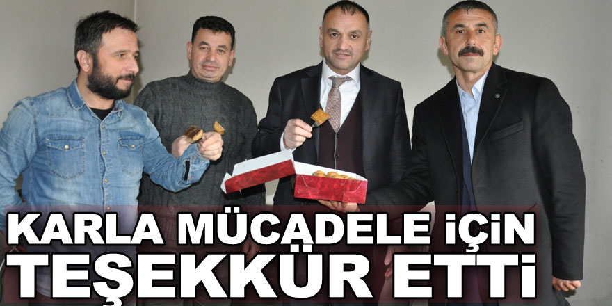 Karla Mücadele İçin Teşekkür Etti