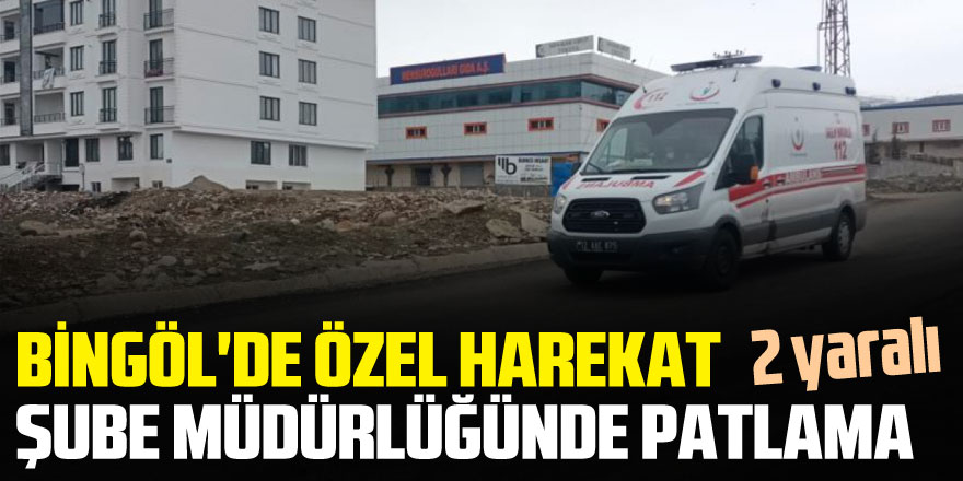 Bingöl'de Özel Harekat Şube Müdürlüğünde patlama: 2 yaralı