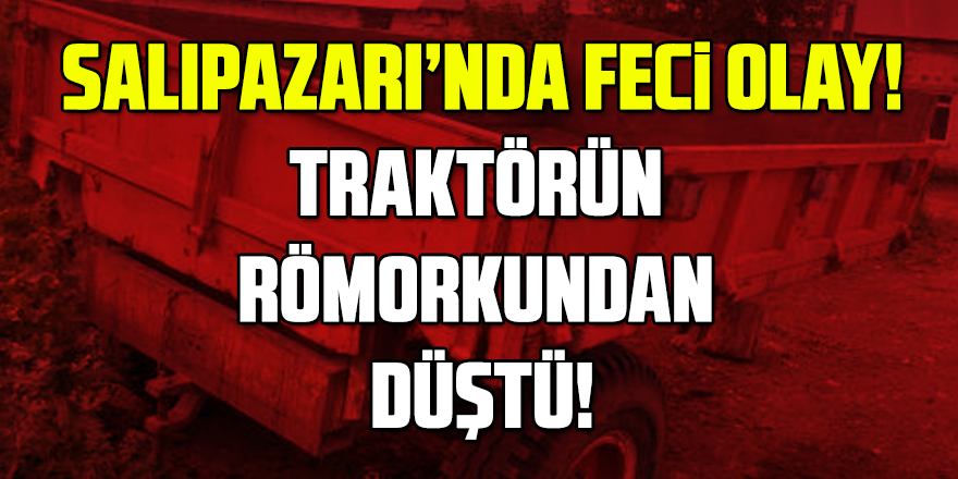 Traktörün Römorkundan Düştü!