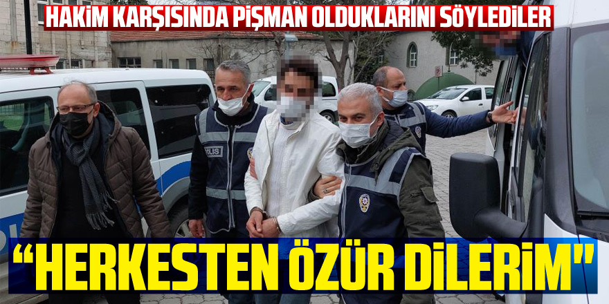 Onur Anıtı'na saldıranlar hakim karşısında pişman olduklarını söylediler