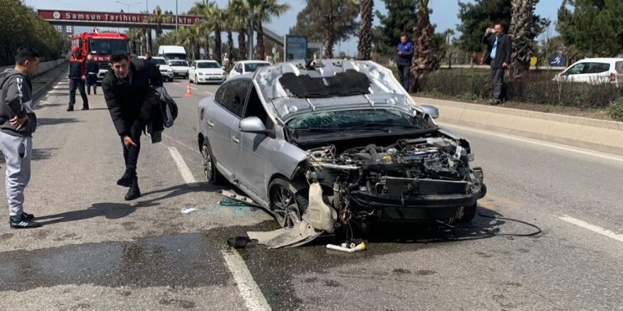 Samsun’da kaza sonrası dolmuşlara denetim