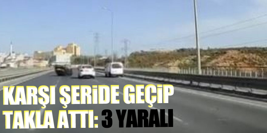 Kontrolden çıkan otomobil karşı şeride geçip takla attı: 3 yaralı