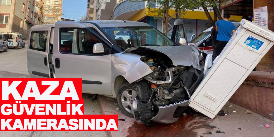 Samsun'da 5 kişinin yaralandığı kaza güvenlik kamerasında