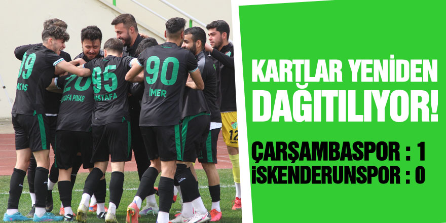 Kartlar yeniden dağıtılıyor!  Çarşambaspor : 1 – İskenderunspor : 0