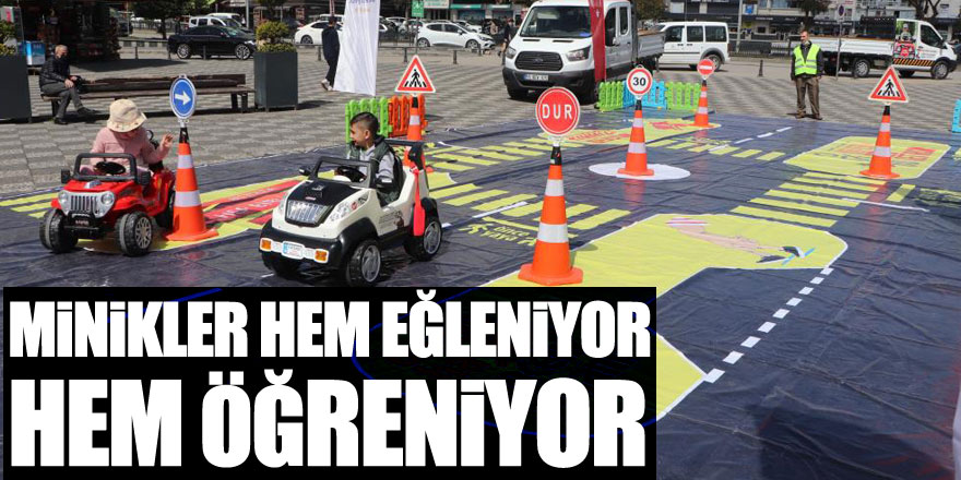 Minikler hem eğleniyor hem öğreniyor