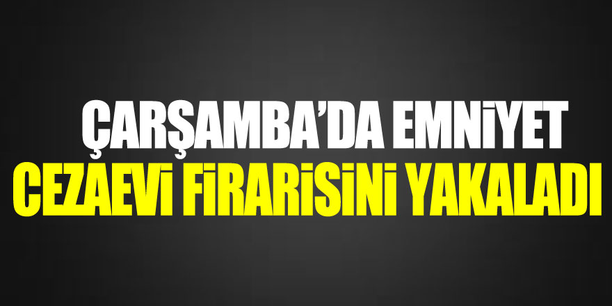 CEZAEVİ FİRARİSİ YAKALANDI