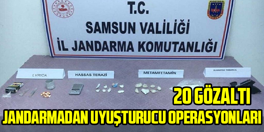 Jandarmadan uyuşturucu operasyonları: 20 gözaltı