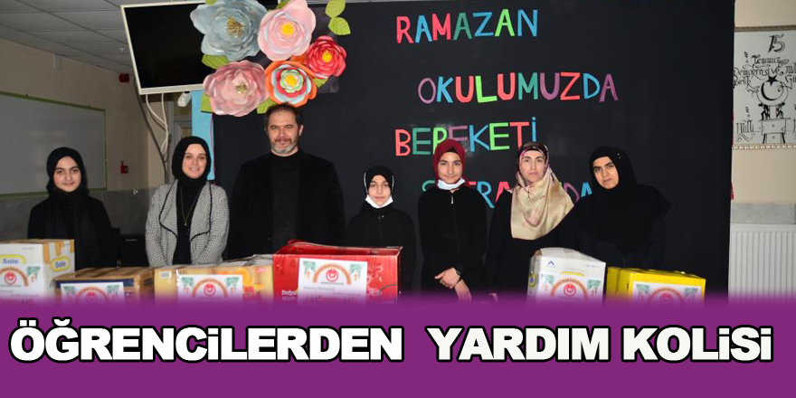 Öğrencilerden ihtiyaç sahiplerine yardım kolisi