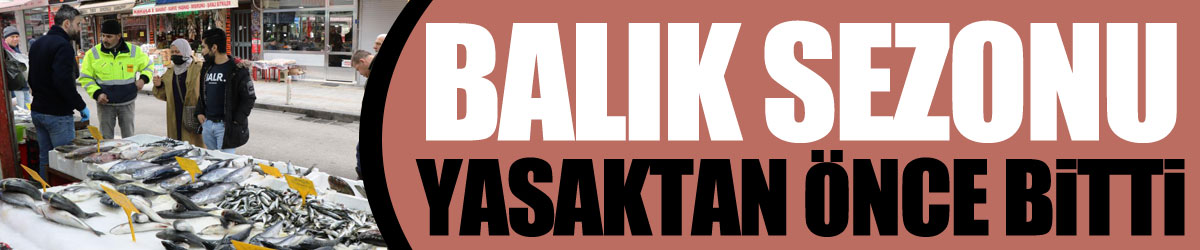 Balık sezonu yasaktan önce bitti