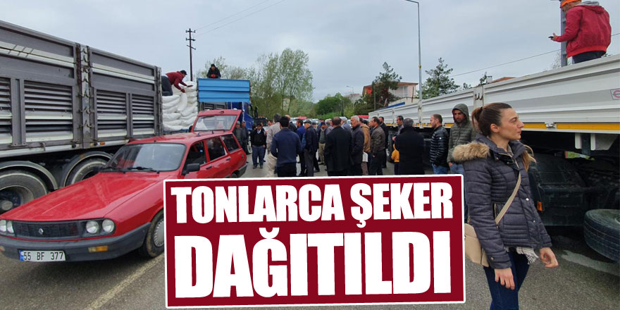 Tonlarca şeker dağıtıldı