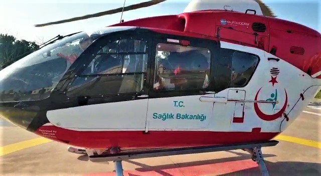 Trabzon'dan Samsun'a ambulans helikopterle getirildi