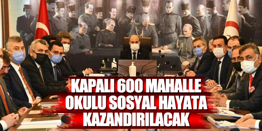 Kapalı 600 mahalle okulu sosyal hayata kazandırılacak