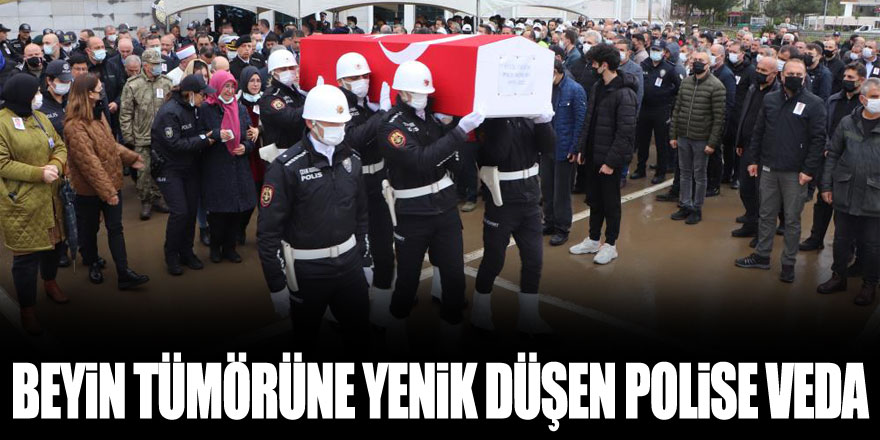 Beyin tümörüne yenik düşen polise veda