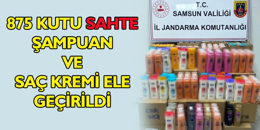 Samsun'da jandarma 875 kutu sahte şampuan ve saç kremi ele geçirdi