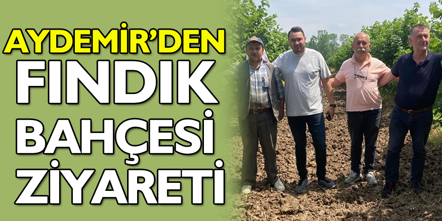 BAŞKAN AYDEMİR’DEN FINDIK BAHÇESİ ZİYARETİ