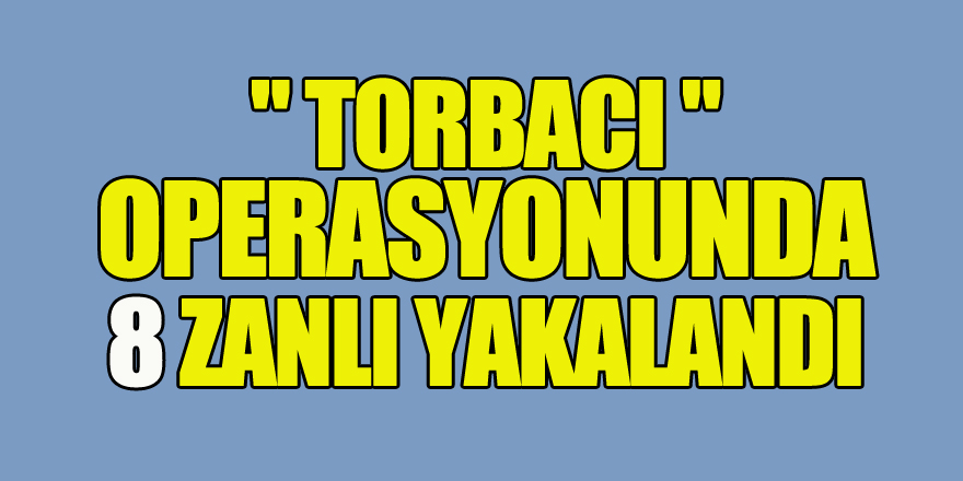 Samsun'da "torbacı" operasyonunda 8 zanlı yakalandı