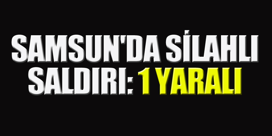 Samsun'da silahlı saldırı: 1 yaralı