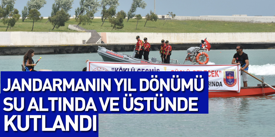 JANDARMANIN YIL DÖNÜMÜ SU ALTINDA VE ÜSTÜNDE KUTLANDI