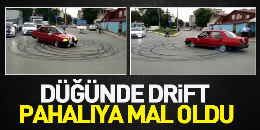 Düğünde drift pahalıya mal oldu