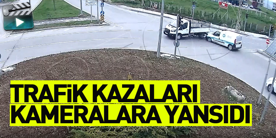 Samsun, Amasya ve Tokat'taki trafik kazaları KGYS kameralarına yansıdı