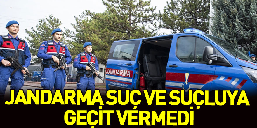 Jandarma suç ve suçluya geçit vermedi