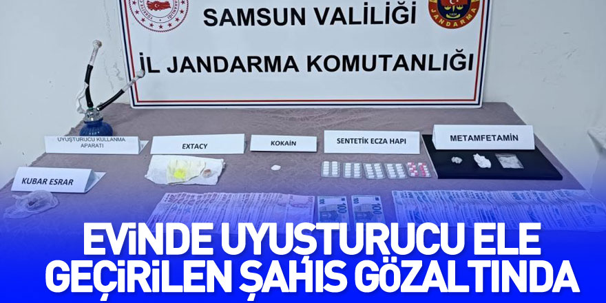 Samsun'da evinde uyuşturucu ele geçirilen şahıs gözaltına alındı